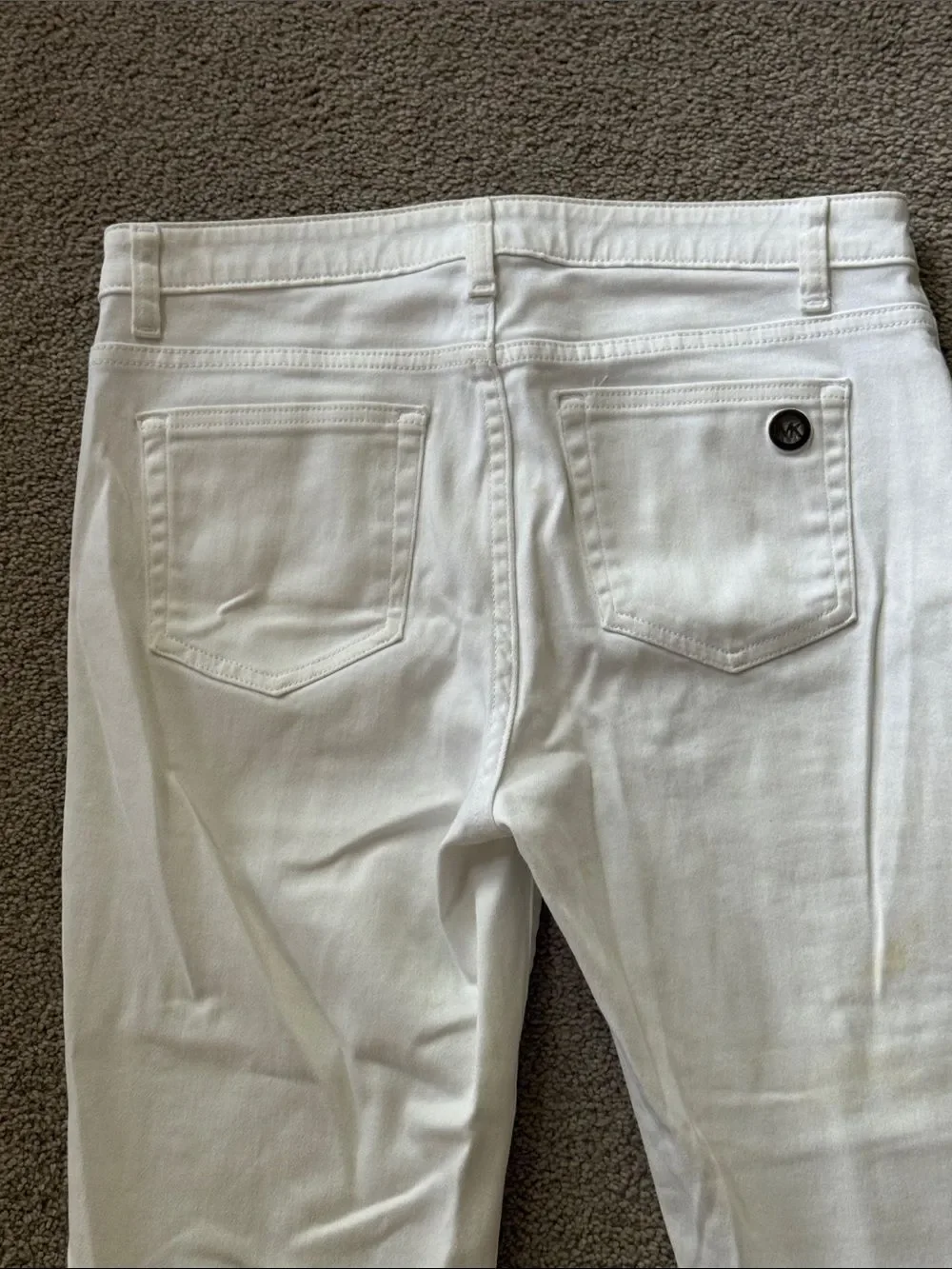 Michael Kors White Cropped Slim Ankle Jeans!
